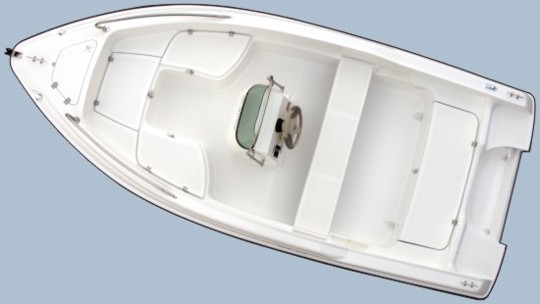 Top view of Olympic Boats 450 CC - Edition with console to the front and bench