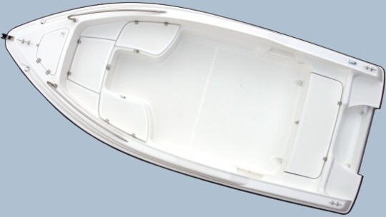 Top view of Olympic Boats 450 CC - Edition without console for tiller handled engines