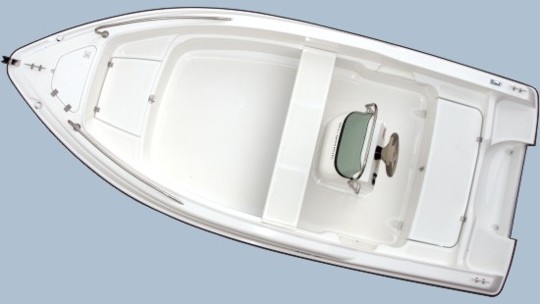 Top view of Olympic Boats 450 Fx - Edition with console to the back and bench