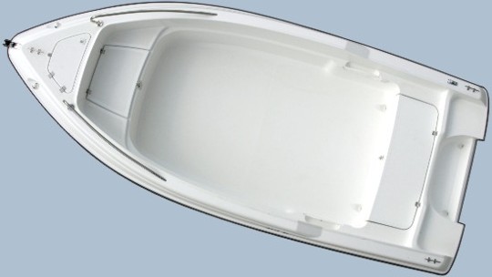 Top view of Olympic Boats 450 Fx - Edition without console for tiller handled engines