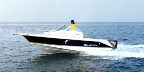 Olympic Boats 580 C - walkaround, cabin motorboat for outboard engine